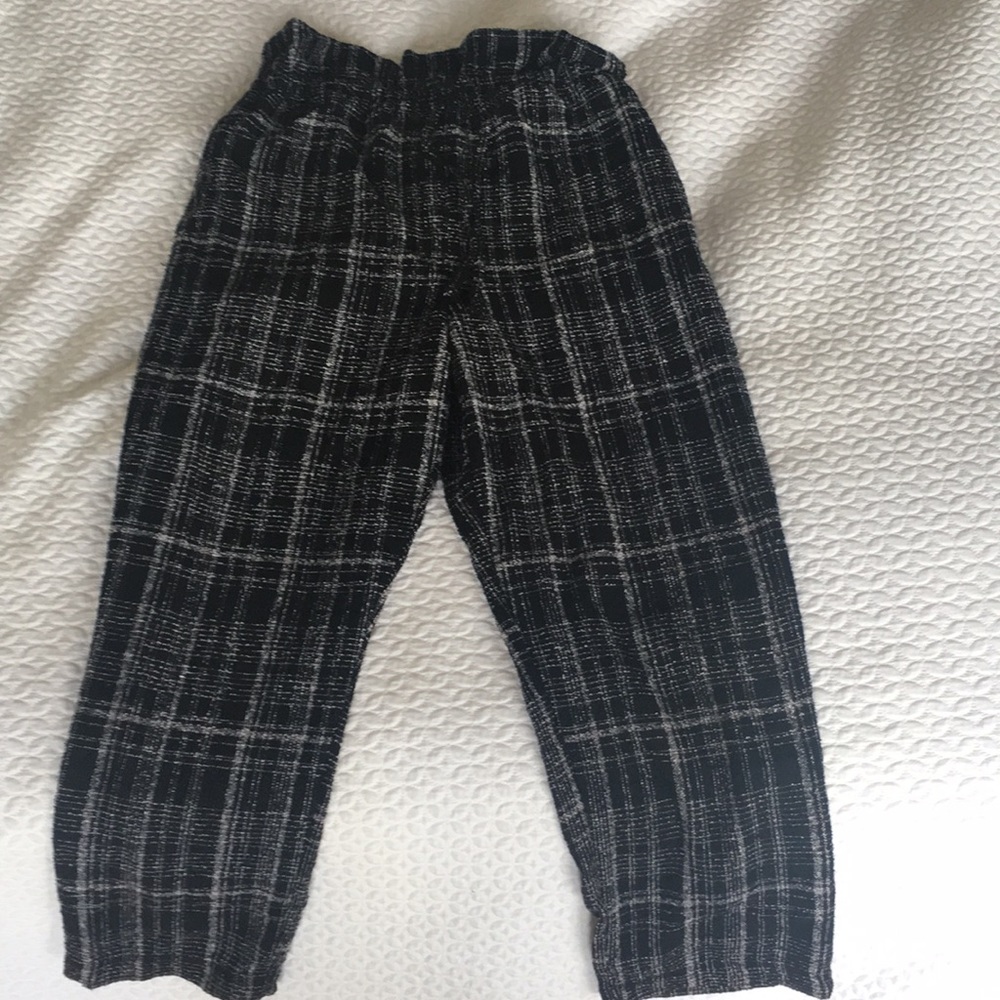 Black and white plaid Topshop pants